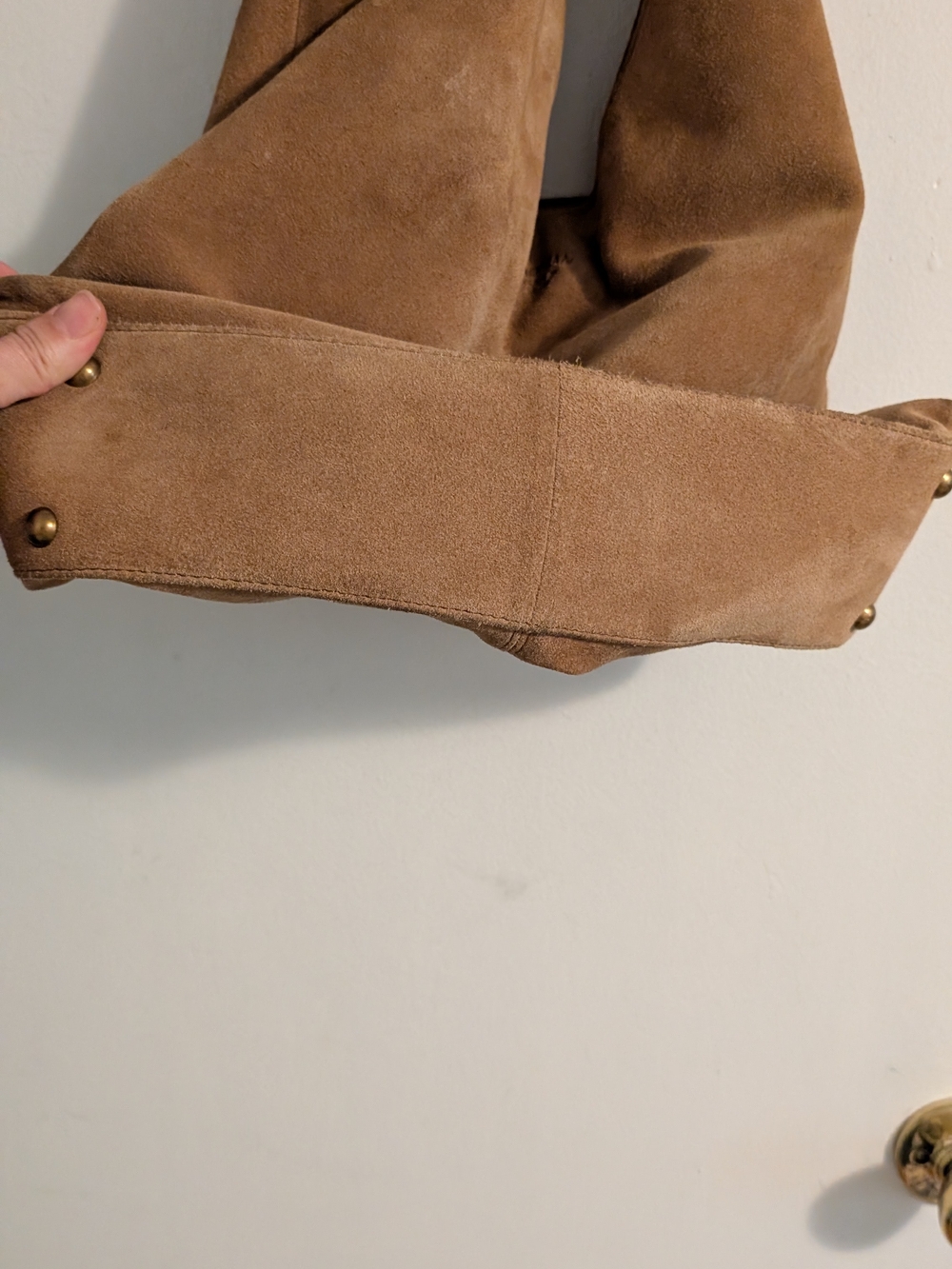 Tan Suede Knotted Hobo Bag - Picture 4 of 10